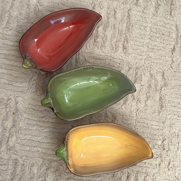 Set of 3 Chili pepper bowls in red green yellow - new in sealed packaging - Picture 5 of 16